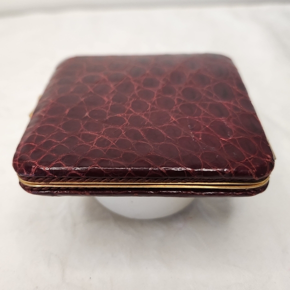 Patent Crocodile Leather Compact Mirror - Picture 3 of 9